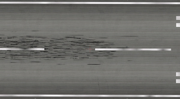 Runway displaying realistic skid markings.