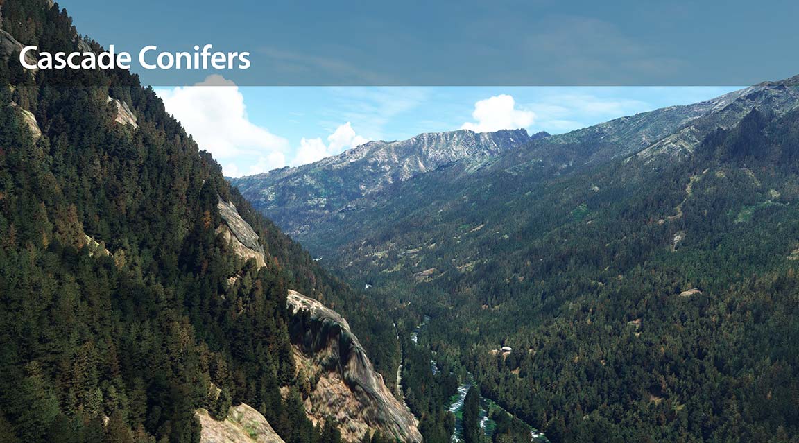 Scenic mountain range with river flowing through, showcasing nature's beauty and tranquility.