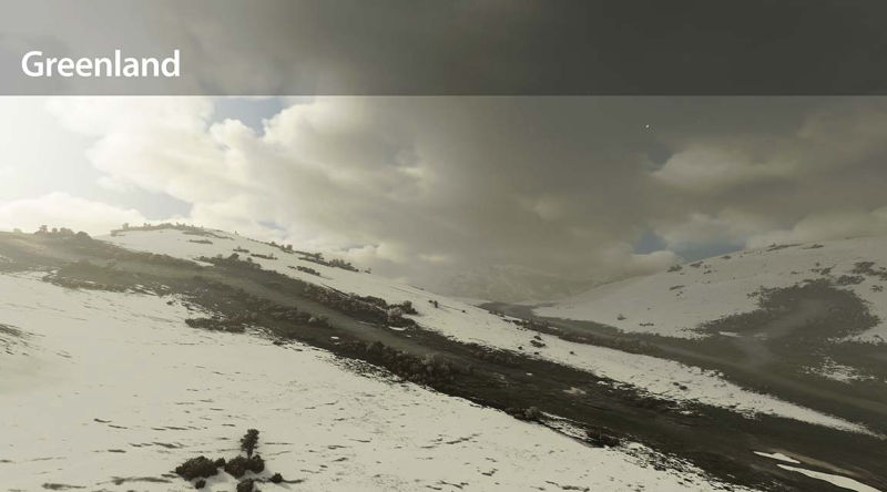 A snow covered mountain in Greenland.