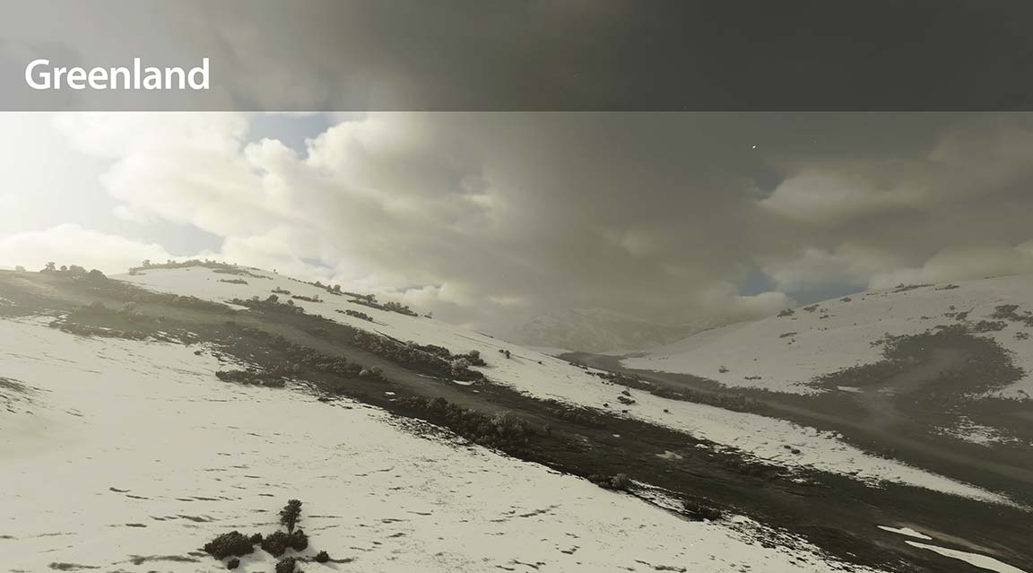A snow covered mountain in Greenland.