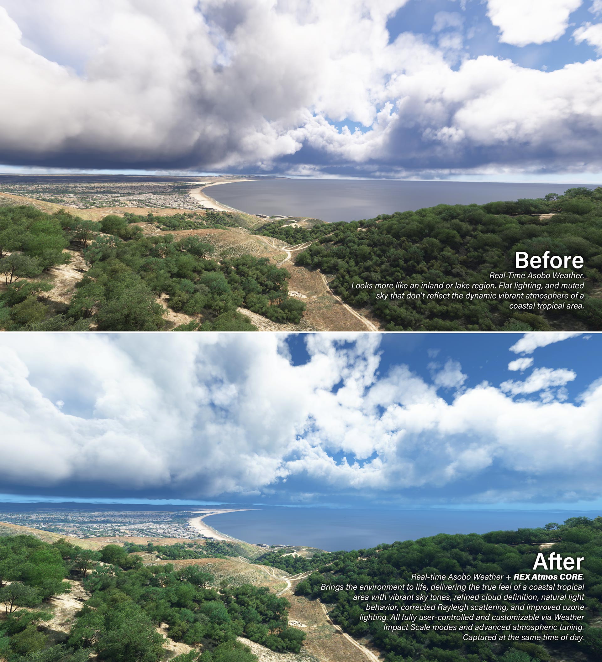 Loaded the “Experimental Toned Sky and Green Terrain” community saved preset.