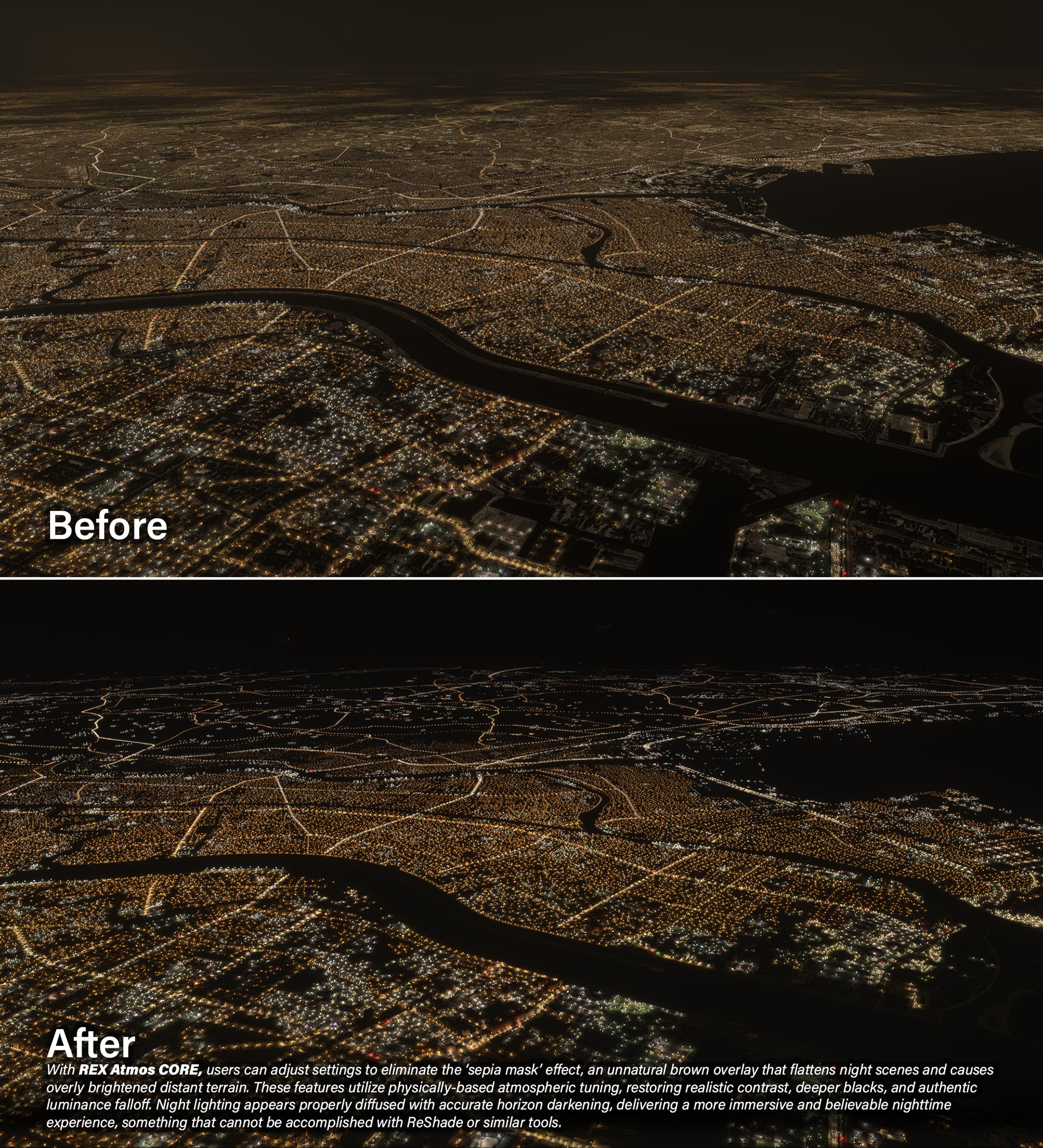 Added true rayleigh scattering, fixed atmospheric coloring, corrected cloud lighting and ozone.