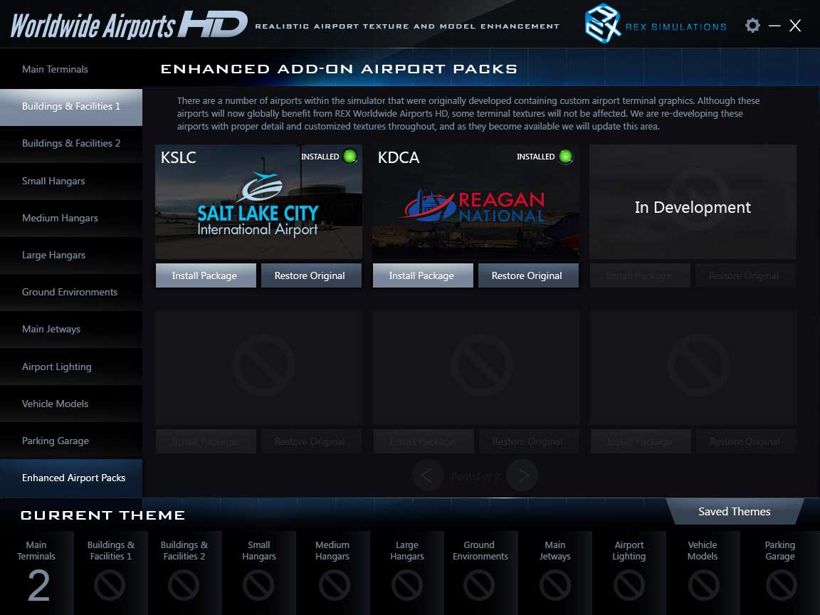 Revised airports screen UI from REX WWA.
