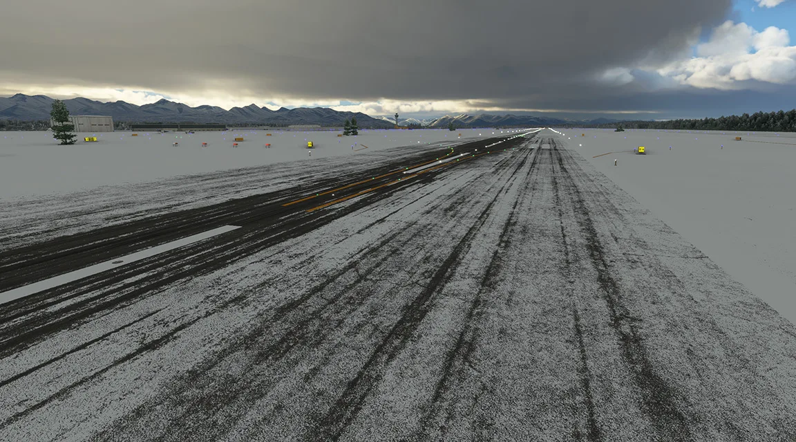 Snow and ice on airport surfaces with REX Real Global Airport Textures