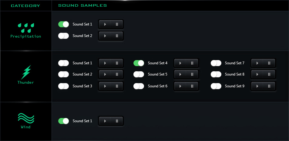 Clouds, weather engine, texture sync, flight center, sun add-on, PTA and environment sounds