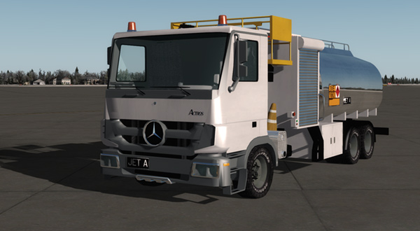 Mercedes Benz Actros airport refueling vehicle.