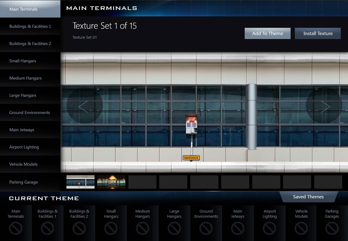 UI for selecting texture sets from REX WWA.